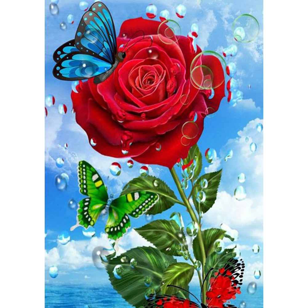 Red Rose - Full Round - Diamond Painting