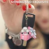(US Local)6PCS  Gift Dogs DIY Diamond Painting Keychain Diamond Art Kits Keyrings