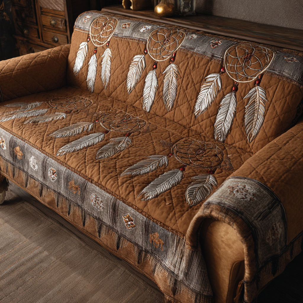 Dreamcatcher Dusk Quilted Sofa Cover NCU0PT11193 everthome