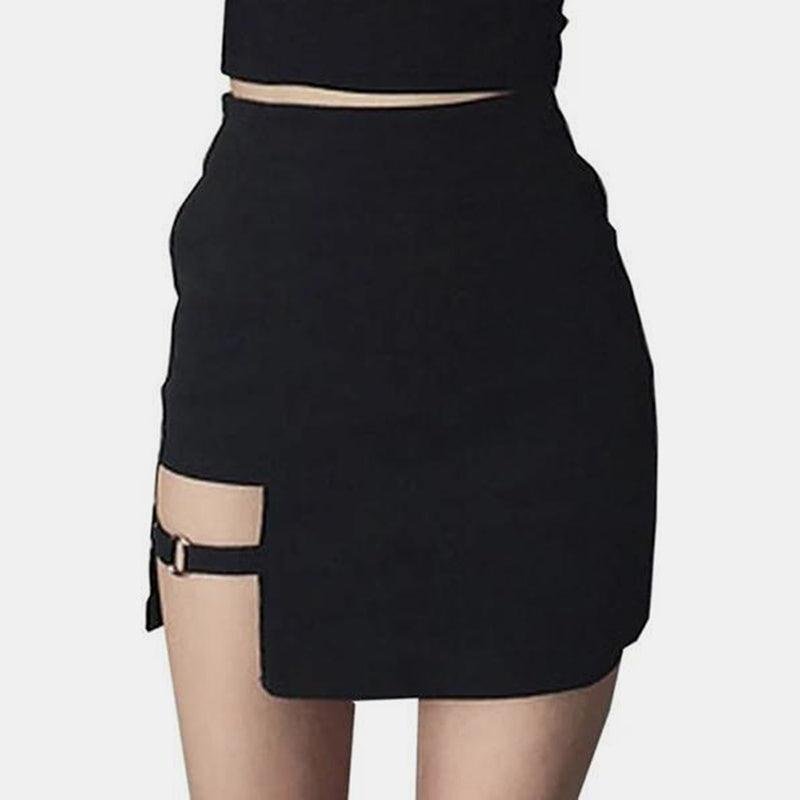 Dominate Asymmetric Goth Skirt