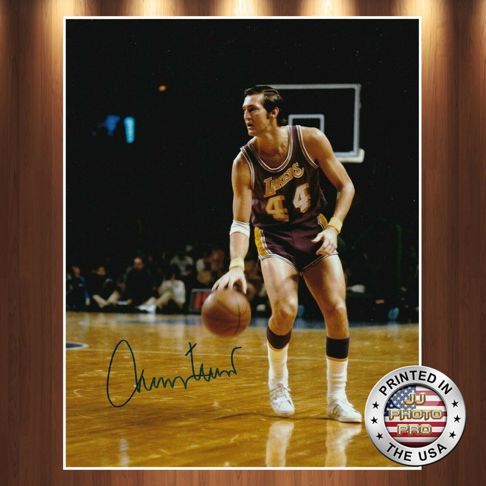 Jerry West Autographed Signed 8x10 Photo Poster painting (HOF Lakers) REPRINT