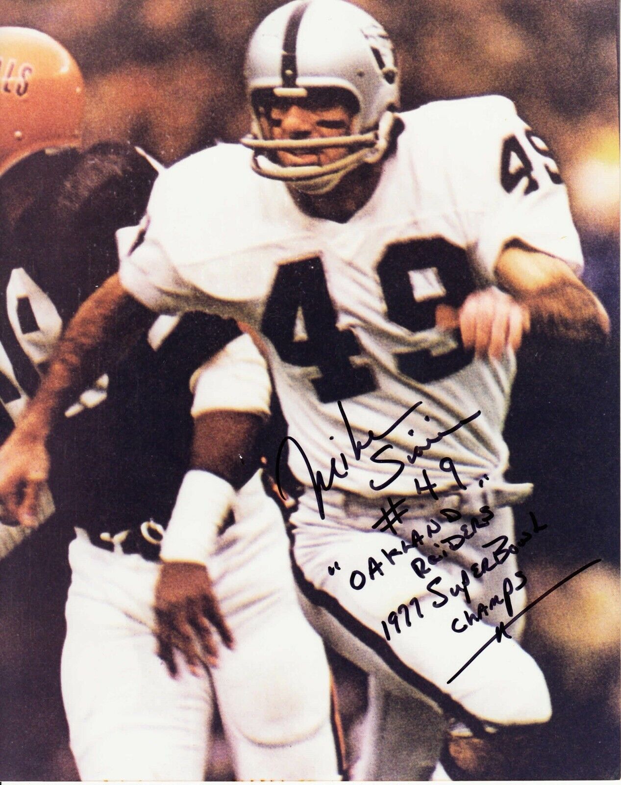 Mike Siani #1 8x10 Signed Photo Poster painting w/ COA Oakland Raiders