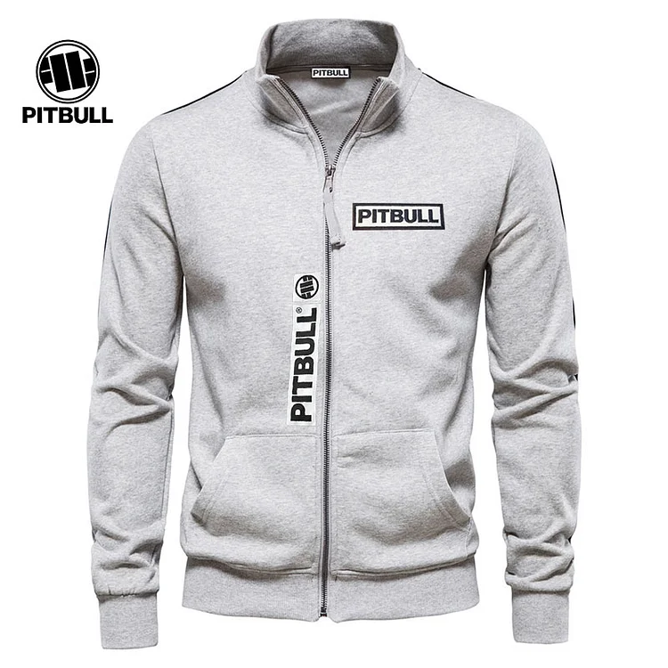 Męska koszulka z długim rękawem, kołnierzykiem i zamkiem błyskawicznym PITBULL&reg;