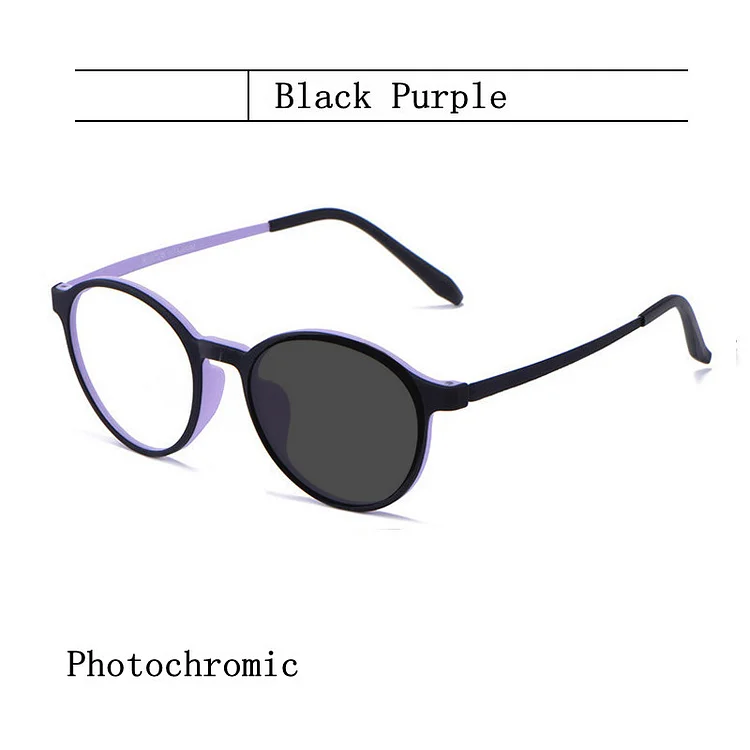 New Round FramePhotochromic Reading Glasses Men Women Anti Blue Light Presbyopia Eyeglasses + 0 0.5 0.75 1.25 1.75 2.25 2.75 5.0