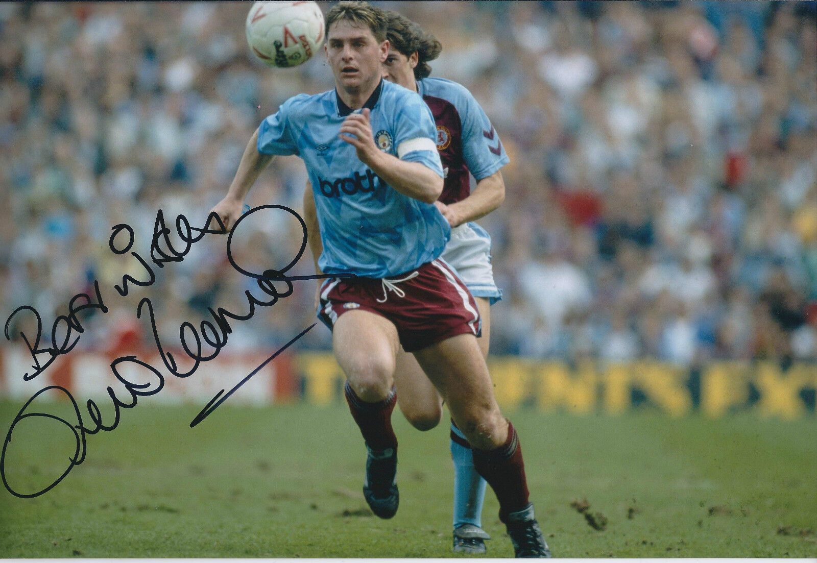 Steve REDMOND Signed Autograph 12x8 Photo Poster painting AFTAL COA Manchester City England