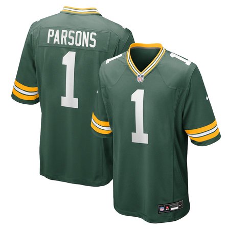 Youth Green Bay Packers #1 Micah Parsons  Green Game Player Jersey