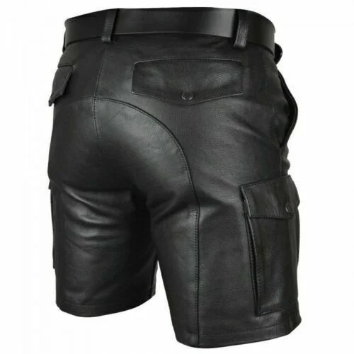 Men's Leather Shorts Club Wear Shorts Casual Shorts、、URBENIE
