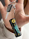 1080P 2K Digital Camera Thumb Keychain Camera 0.96 In LCD Screen HD Video Recorder 230 Rotatable Lens Portable Small Camcorder for Students Outdoor Photography