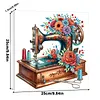 (Pre-Framed)Sewing Machine and Flowers-Special Shaped Diamond Painting(25x25cm)
