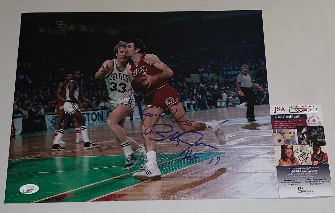 Bobby Jones signed Philadelphia 76ers 11x14 Photo Poster painting autographed W/ HOF Inscr. JSA