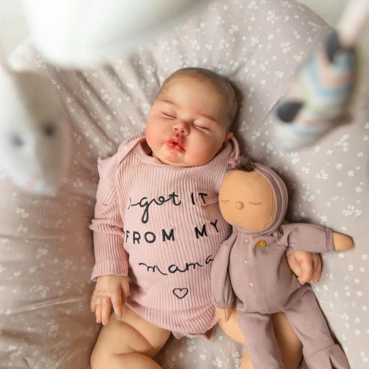  20'' Super Lovely Cloth Body Reborn Baby Girl Doll Tointin with Heartbeat💖 & Sound🔊 - Reborndollsshop®-Reborndollsshop®