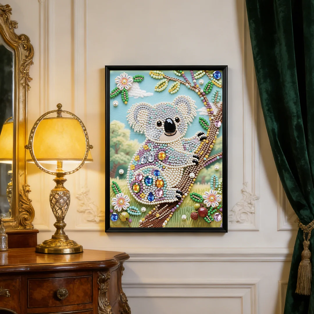 Blue Koala DIY Partial Diamond Pearl Painting Art Kits 30x40cm Special Shape Pearl Gem Paintings Picture Arts Craft for Adults Beginners Home Wall Decor