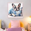 French Bulldog-11CT Stamped/Counted Cross Stitch 40*40cm/15.75*15.75in
