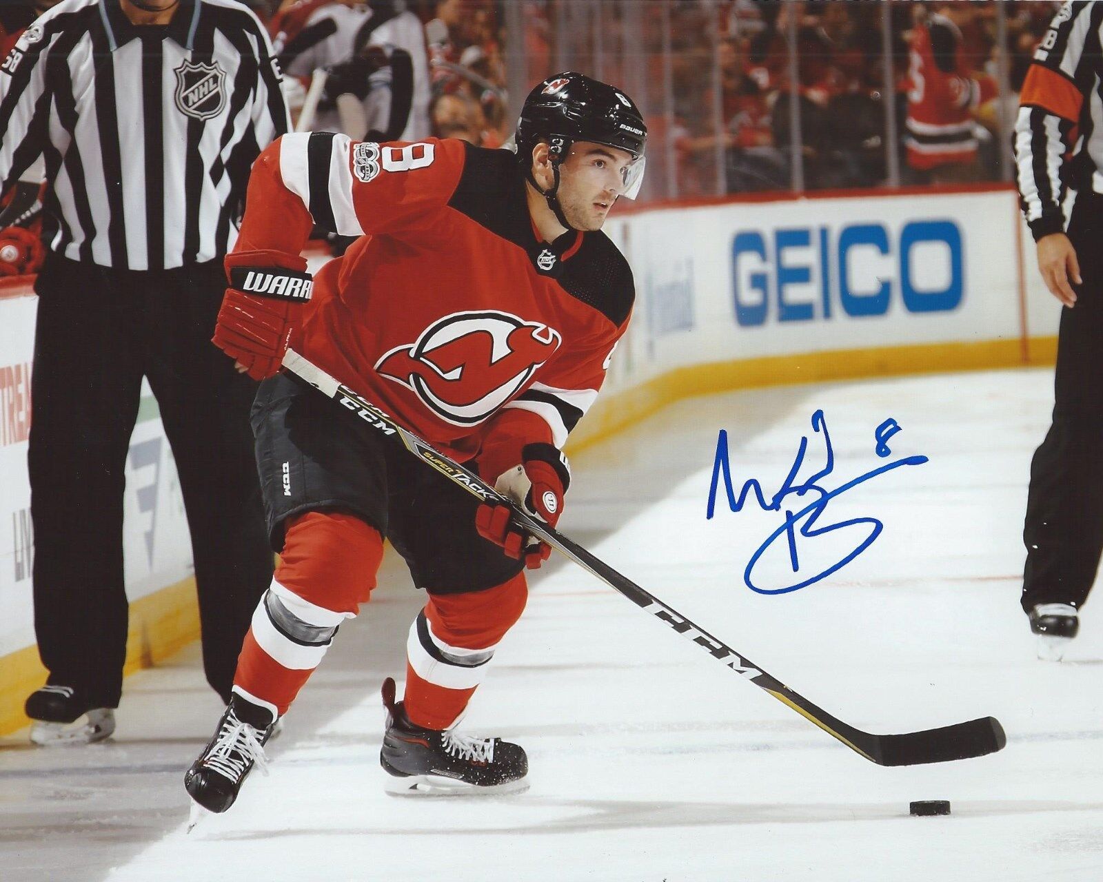 Will Butcher Signed 8×10 Photo Poster painting New Jersey Devils Autographed COA