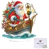 (US Local)Santa Claus & Boat DIY Table Top Diamond Painting Ornament Kits