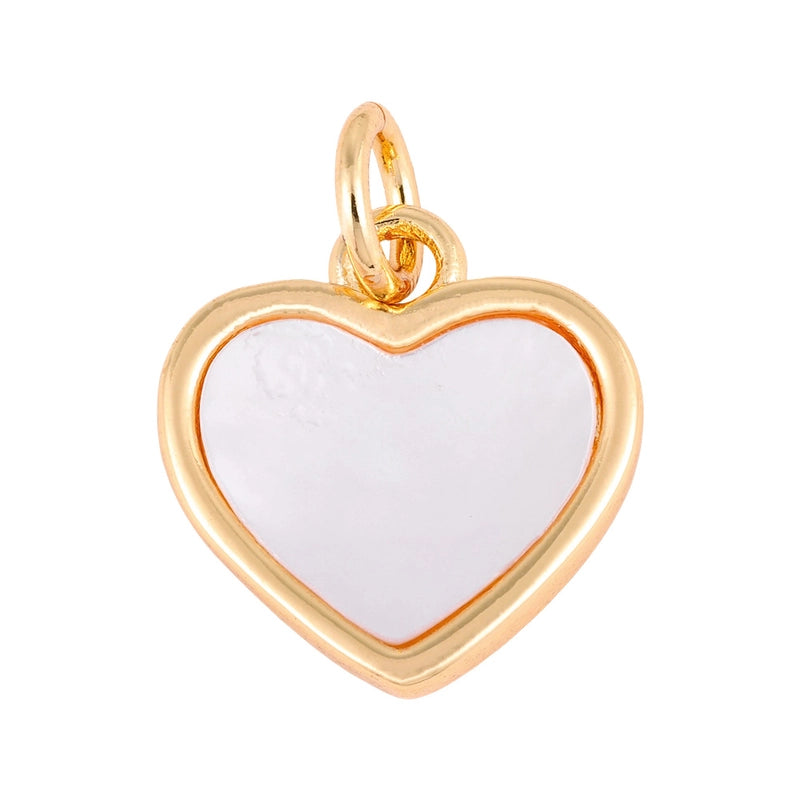 1 Piece Copper Zircon Four Leaf Clover Round Heart Shape Pendant Jewelry Accessories