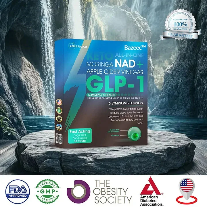 GLP-1 Slimming & Health Ultra Concentrated Essence Liquid Pearls-NAD+ Moringa & ACV & Keto BHB