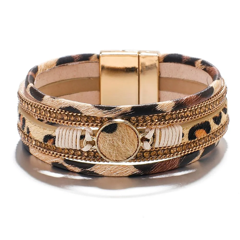 Bohemian Wild Leopard Multi-layer Bracelet