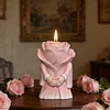 3D Rose Flower Mould Silicone Wave Spiral Candle Mould Reusable Easy To Demold for Wedding Valentine Day DIY Home Decor Gift (Style B)