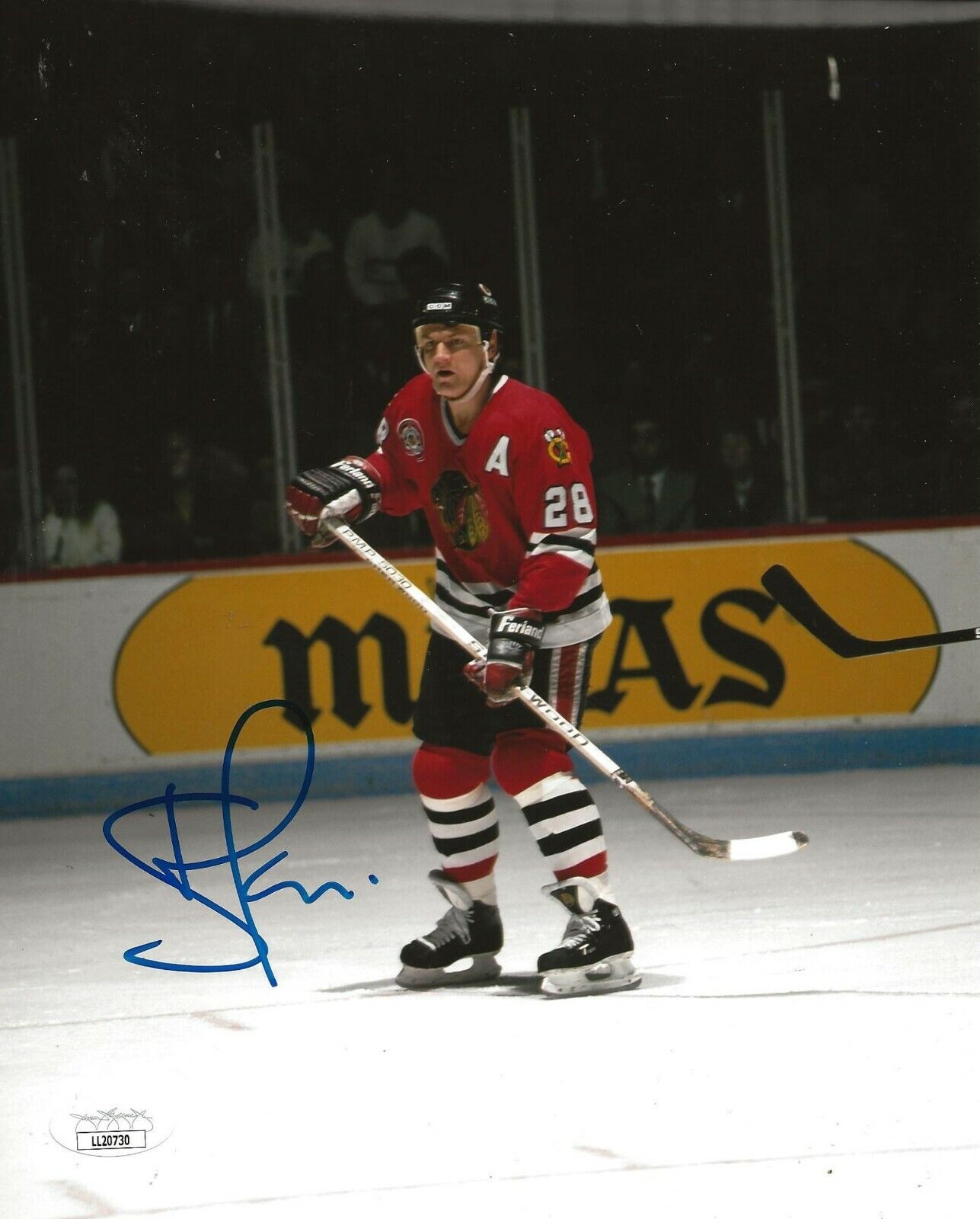 Steve Larmer signed Chicago Blackhawks 8x10 Photo Poster painting autographed Hawks 3 JSA