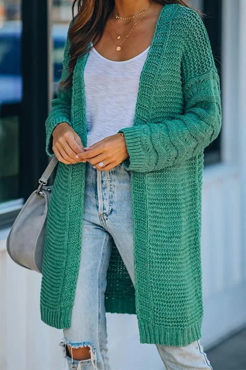 Rosa Open Front Chunky Knit Cardigan
