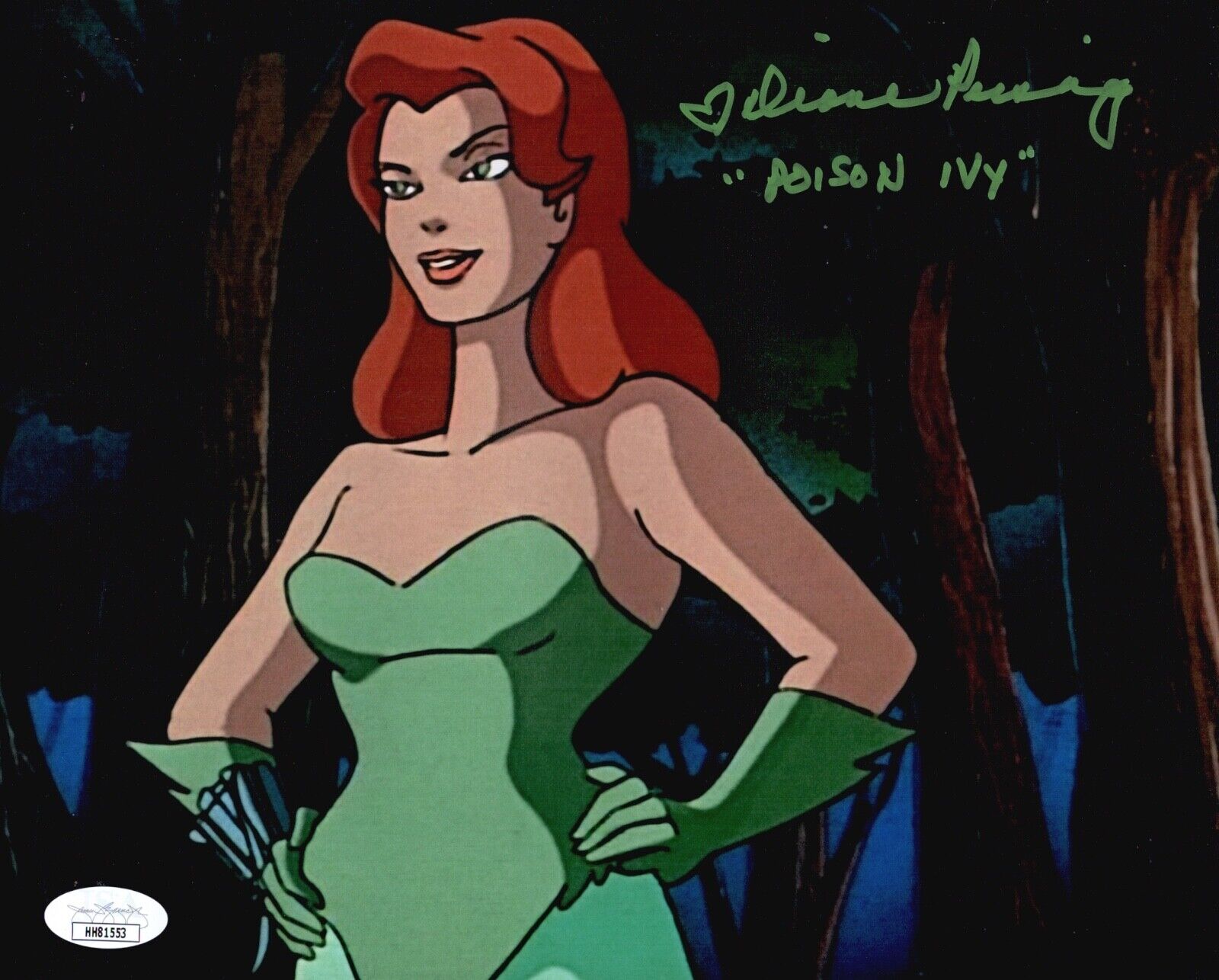 DIANE PERSHING Batman Animated Series Signed 8x10 Poison Ivy Photo Poster painting JSA COA Cert