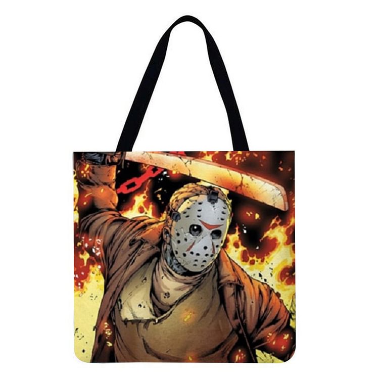 Horror Movie Freddy Jason - Linen Tote Bag