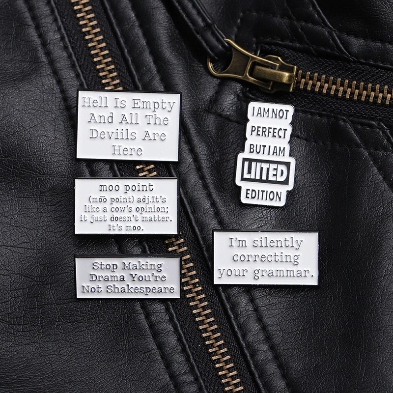 Cartoon Style Cowboy Style Letter Alloy Stamping Stoving Varnish Women’s Brooches