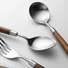 High-grade Walnut Handle Stainless Steel 304 Tableware Three-piece Set