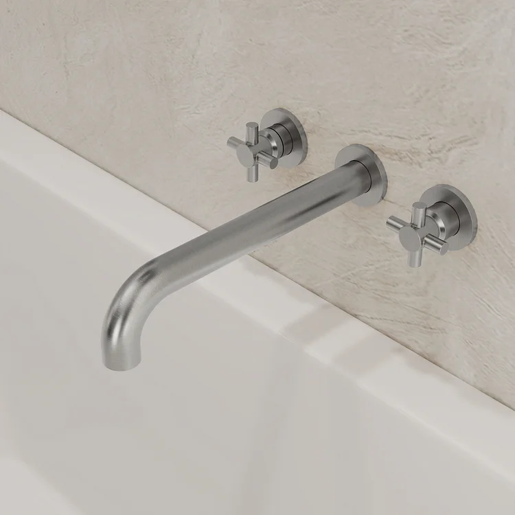 SFS-1107-NK EVERSTEIN TWO-HANDLE CONTROL MODERN WALL MOUNTED BATHTUB FAUCET