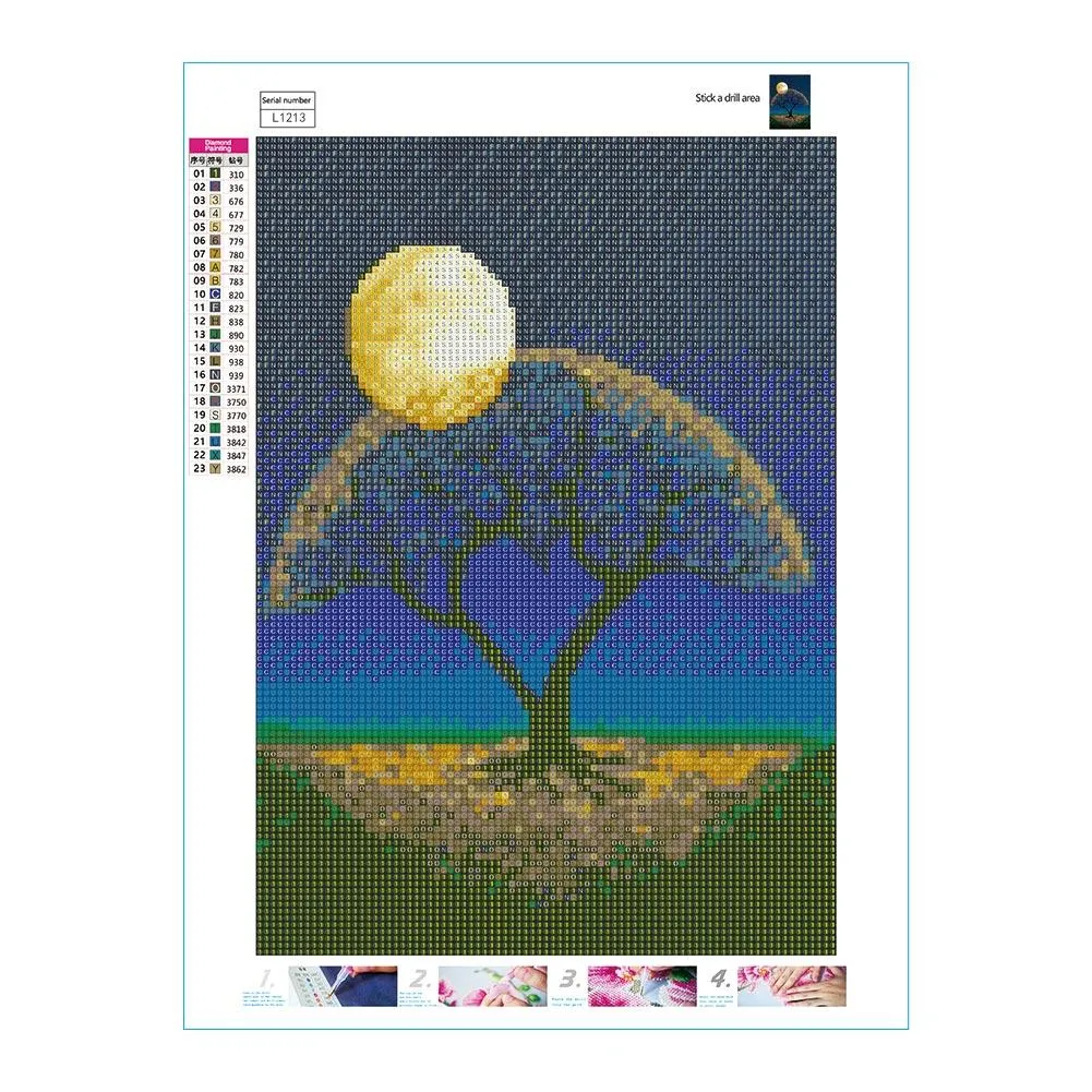 Full Round Diamond Painting 30*40cm - Moon