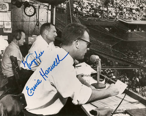 Signed Ernie Harwell & George Kell Reprinted Autographed 8x10 Photo Poster painting Tigers HOF