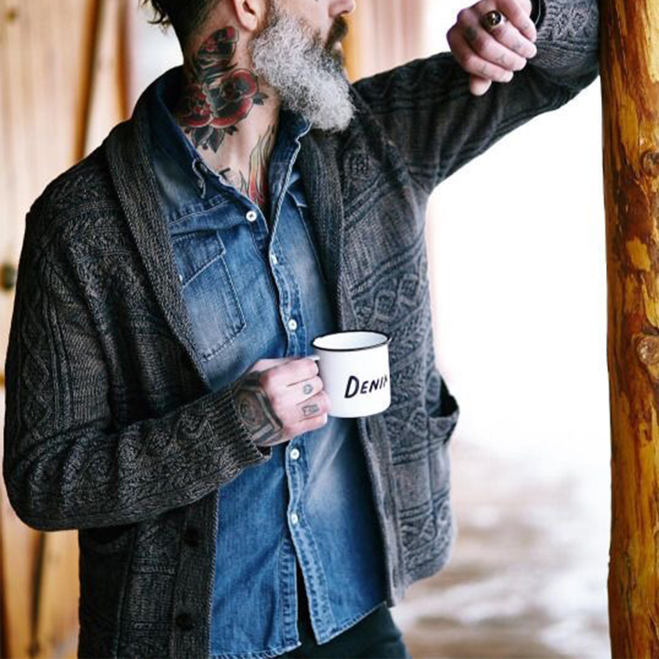 Vintage Pattern Men's Casual Winter Wool Sweater