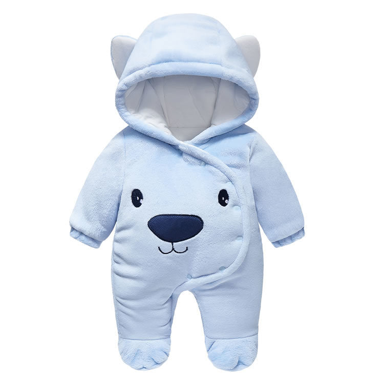 Cute Cartoon Bear Flannel   born Baby clothes Romper Novelty Cotton boy girl Animal Rompers Stitch Baby's Sets Baby-Mayoulove
