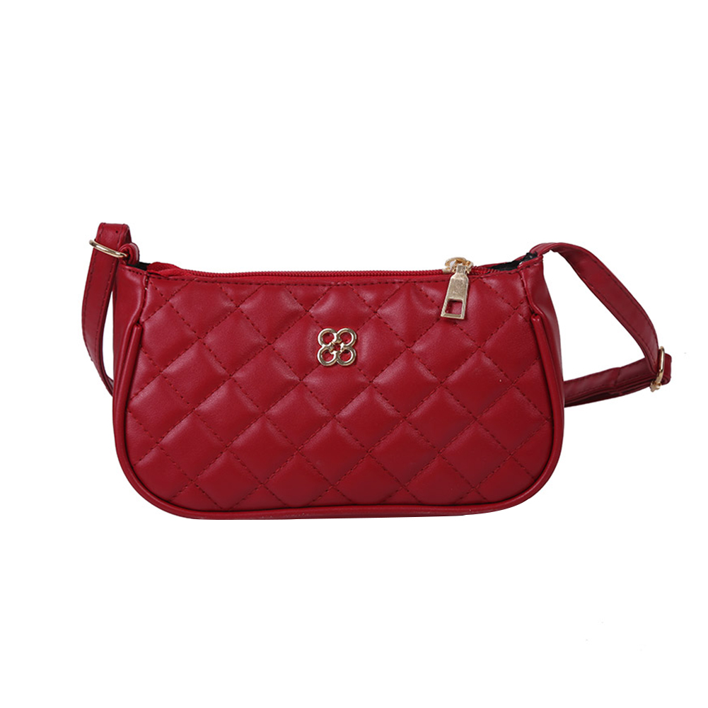 

Simple Crossbody Bag Female Lattice Pattern Shoulder Small Handbags, Red, 501 Original