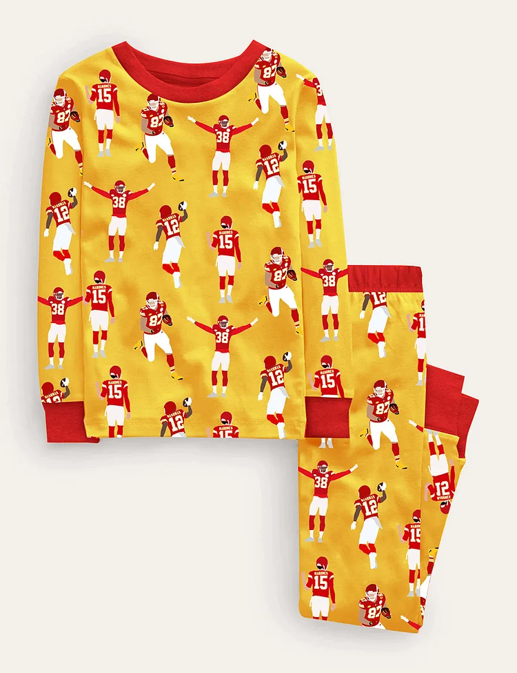Kid's Kansas City Chiefs Football Pajama Set