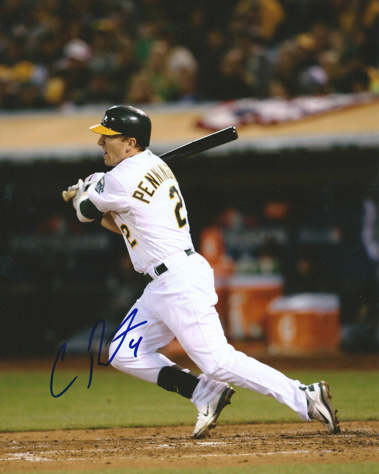 **GFA Oakland Athletics *CLIFF PENNINGTON* Signed 8x10 Photo Poster painting C2 COA**