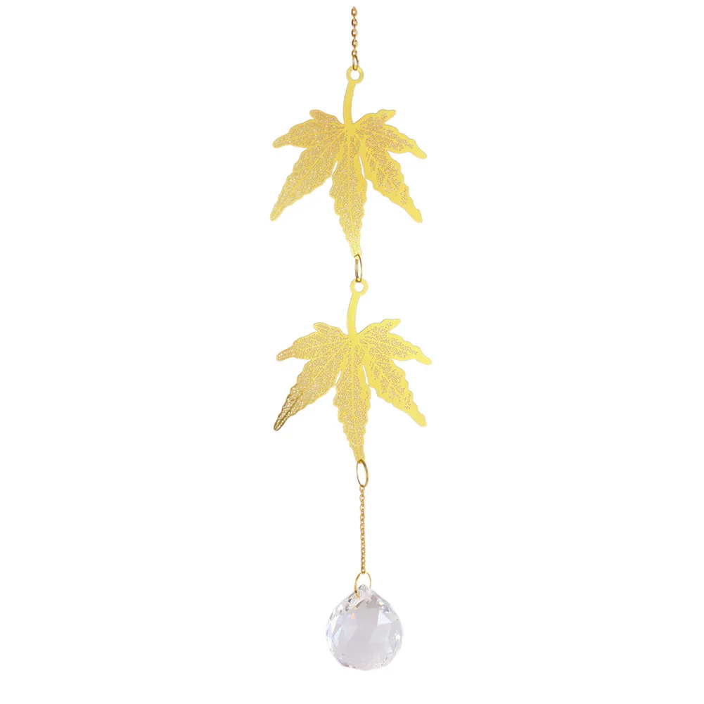 Crystal Windchime Lotus Ginkgo Four Leaf Dream Catchers Windbell Home Decor