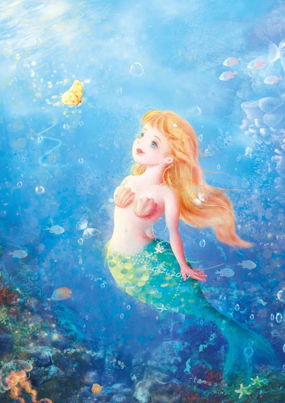 

Underwater Mermaid – Paint By Numbers - 40*50CM, 501 Original