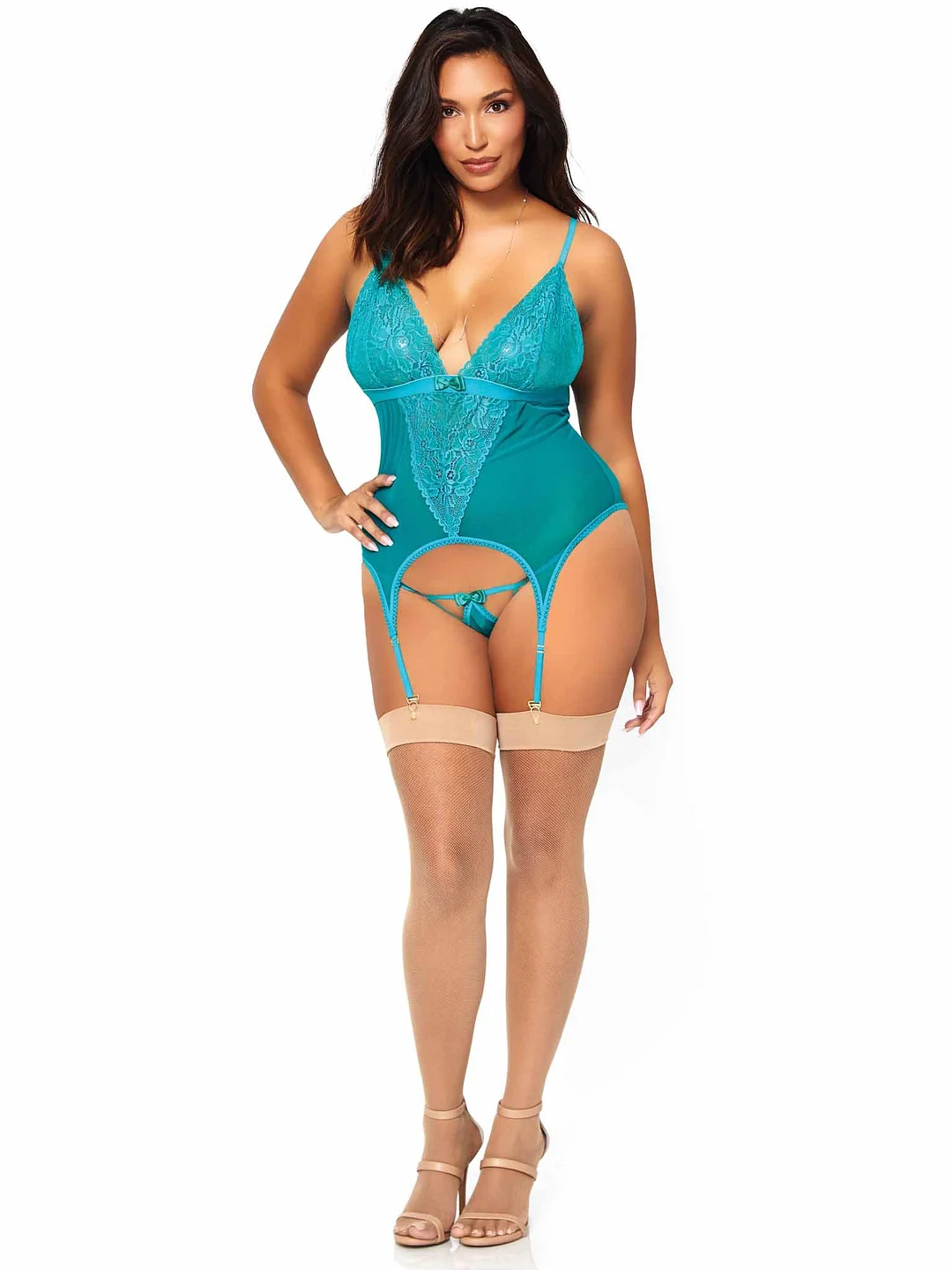 Plus Come Play Cami Garter Set