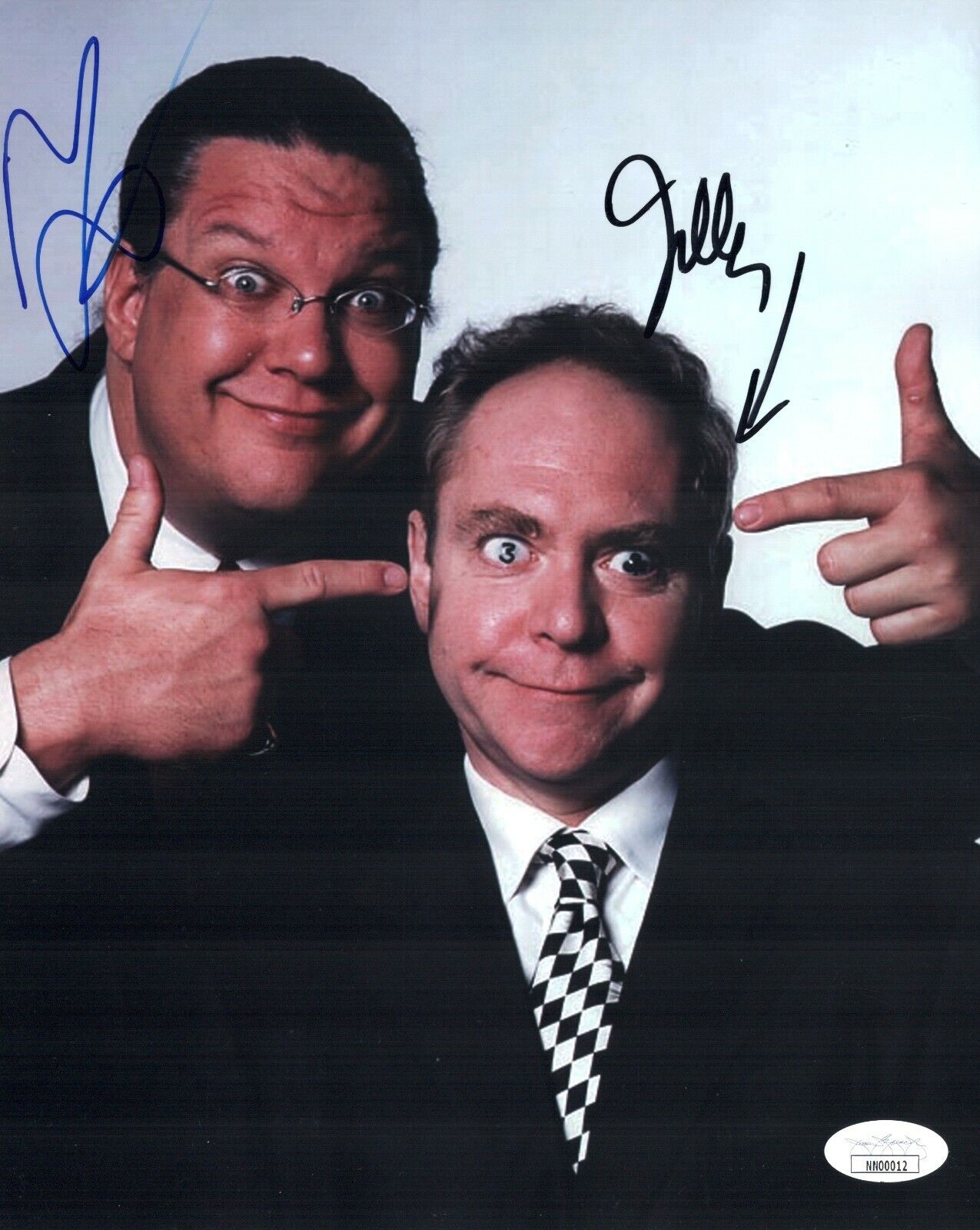 PENN & TELLER Signed LEGENDARY MAGICIANS 8x10 Photo Poster painting Autograph JSA COA