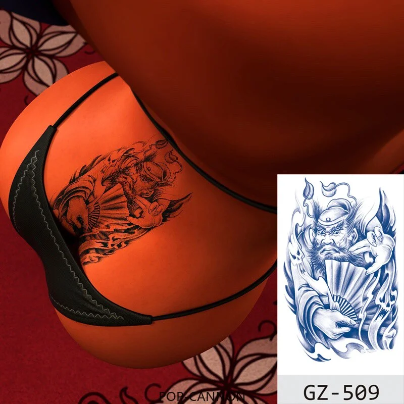 Temporary Waterproof Tattoos Stickers Christian Buddhism Taoism Pray Juice Ink Lasting Men Women Chest Body Arm Fake Tatoo DIY