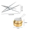 Outdoor Mini Alcohol Stove with Four-Corner Bracket Hiking Backpacking Cookware