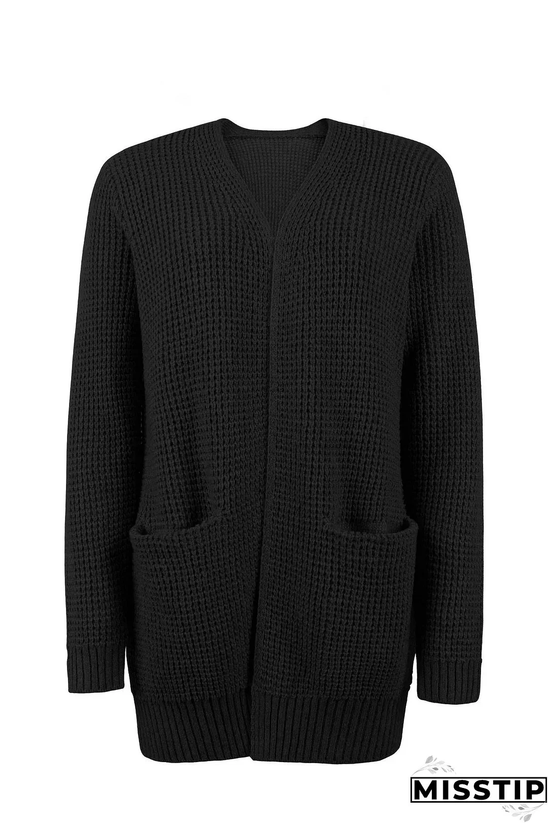 Tatiana - Long Sleeve Knitted Cardigan With Pockets