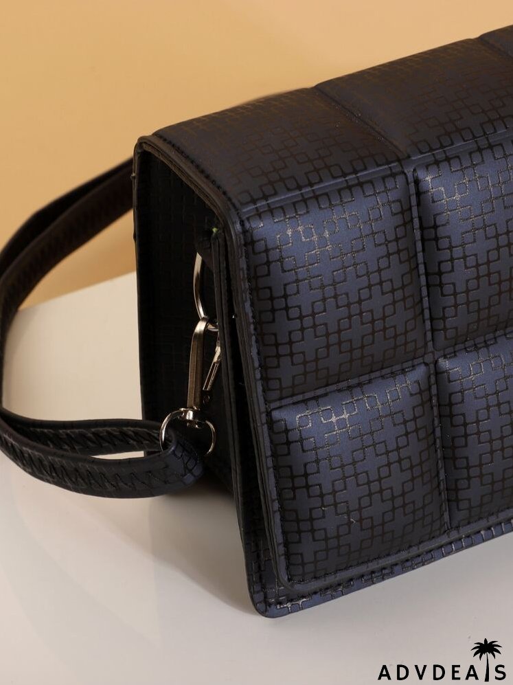 All Over Print Quilted Flap Square Bag