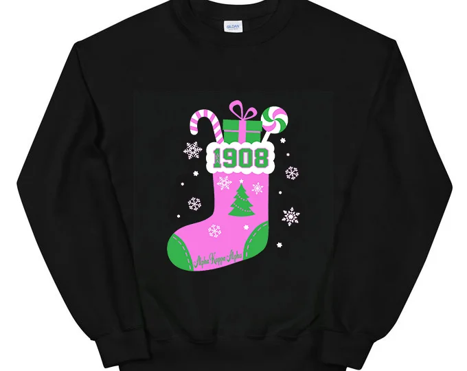 Christmas Socks Long Sleeve Round Neck Comfortable Hoodie and Sweatshirt