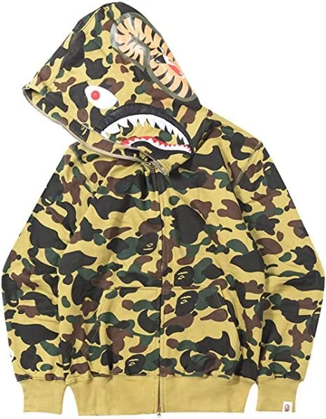 Unisex Bape Shark Hoodie 3D Floral Anime Cosplay Hooded Sweatshirts