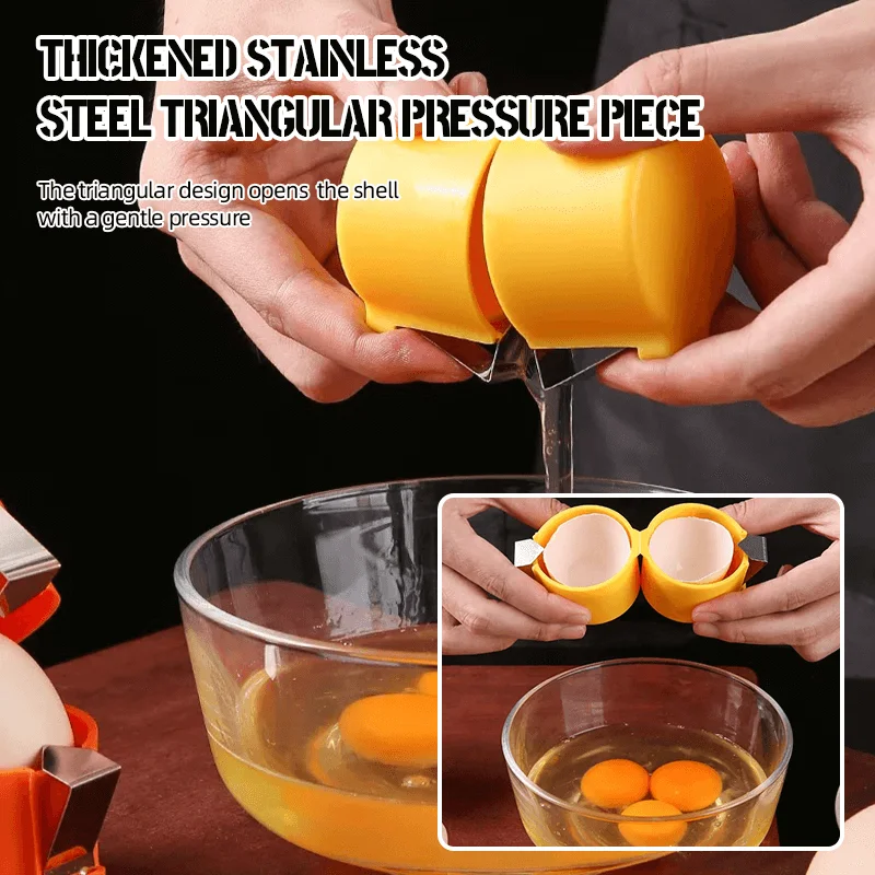 🎊Stainless Steel Egg Opener &ndash; Crack. Cut. and Separate Eggs Easily🍳
