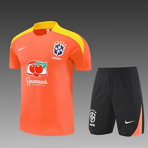 2026 Brazil training orange football jersey 1:1 Thai quality suit