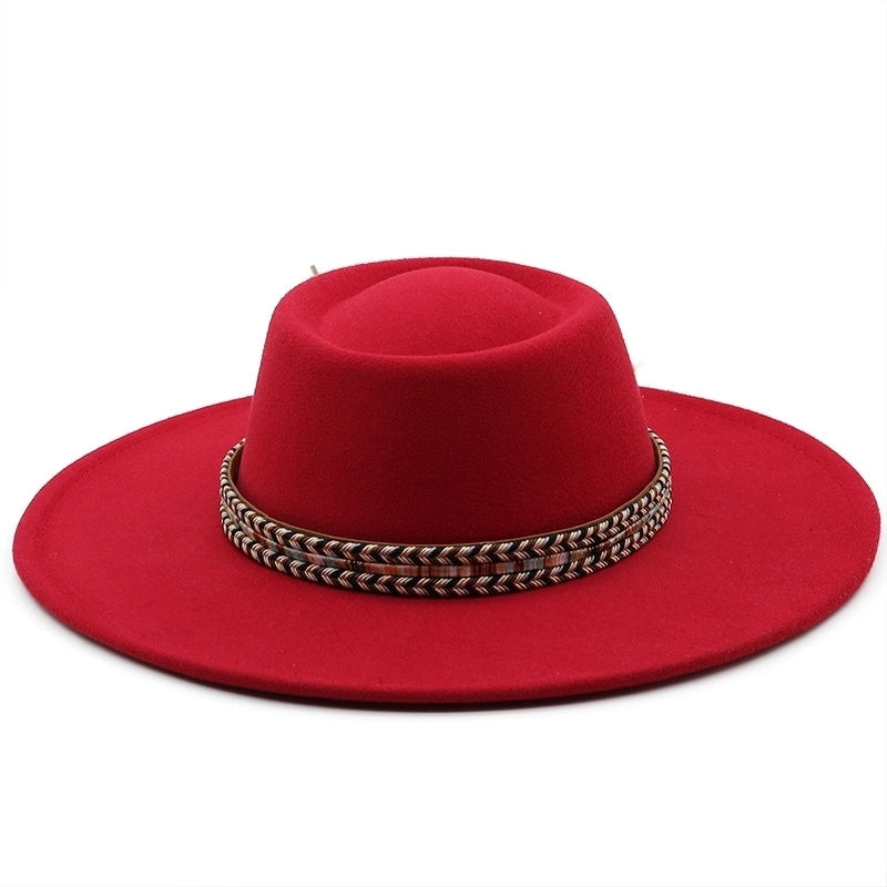 Fashion Ethnic Autumn And Winter Men’s And Women’s Couple Broad-brimmed Hat